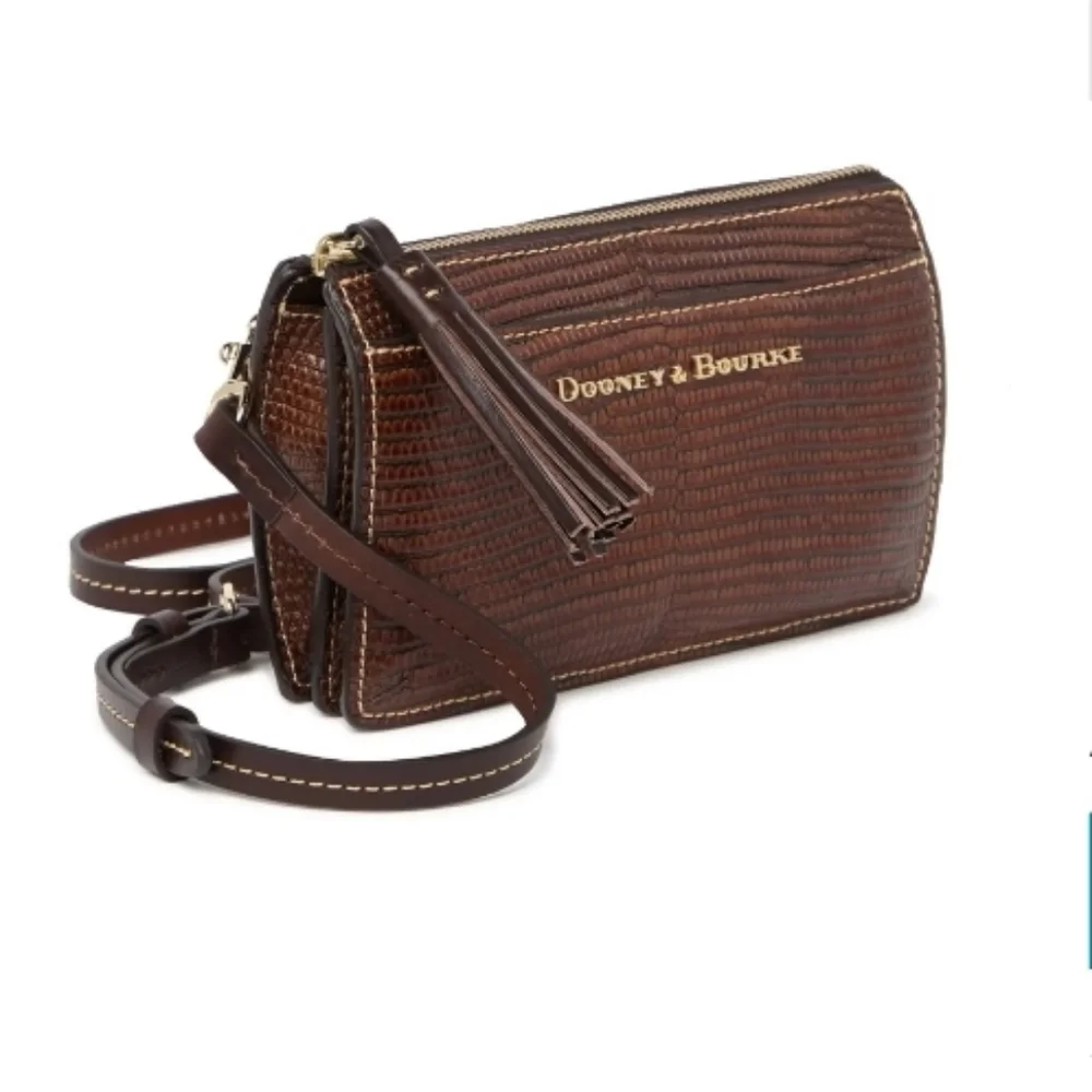 DOONEY & BOURKE Gingy Embossed Leather Crossbody Bag - Picture 2 of 12